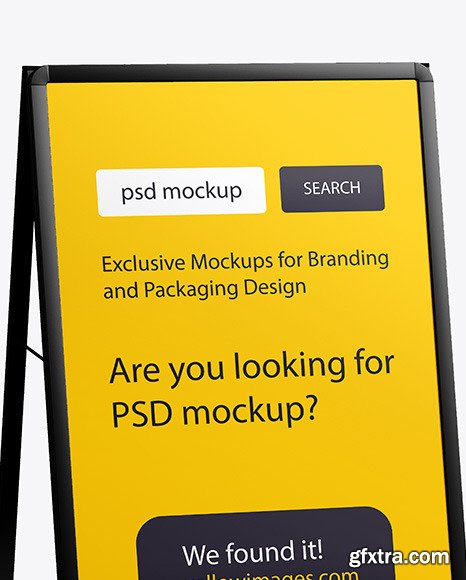 Glossy Metallic Stand Mockup 56425