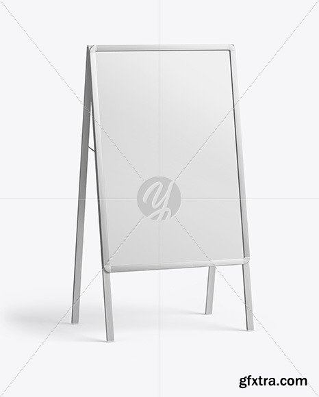 Glossy Metallic Stand Mockup 56425