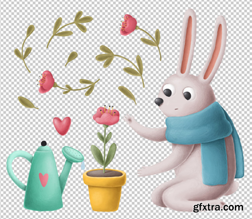 rabbit-character-with-flowers_147671-78