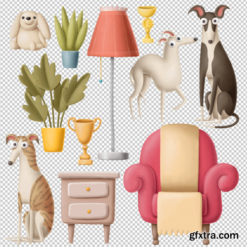 furniture-items-dogs-clipart-set_147671-111