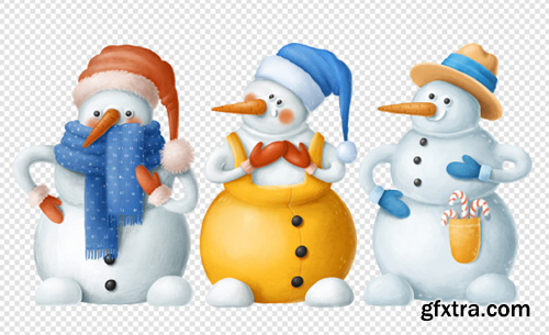 snowmans-psd-clipart_147671-137