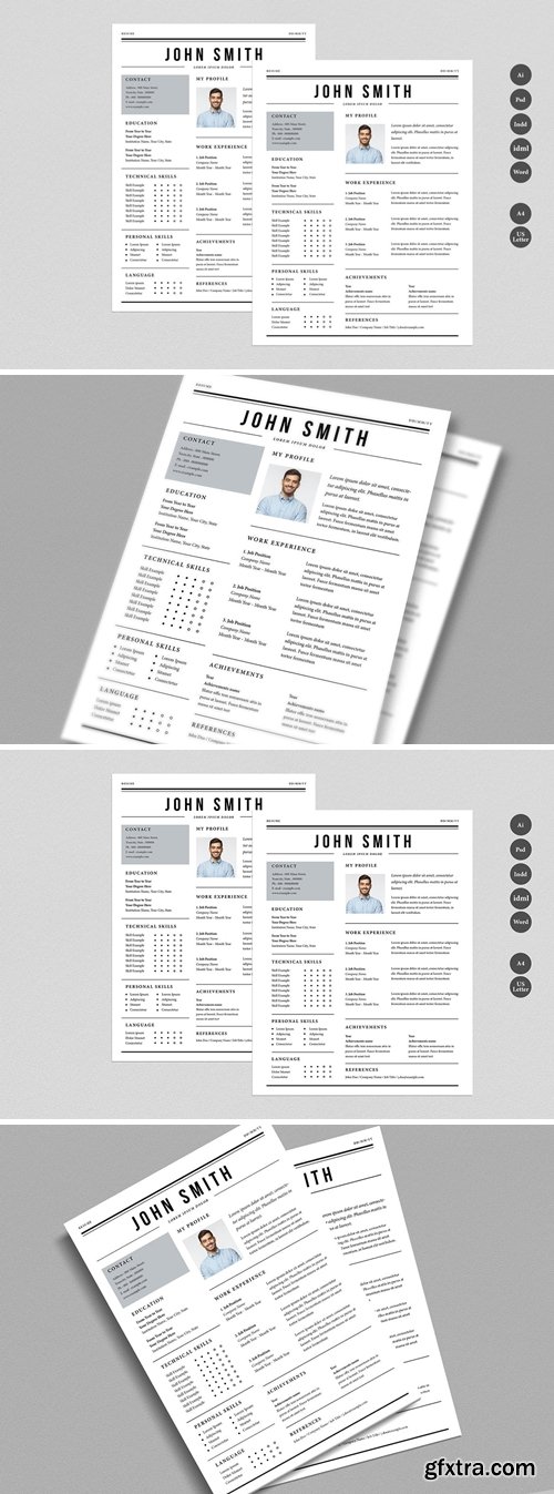 Newspaper Style Resume Template