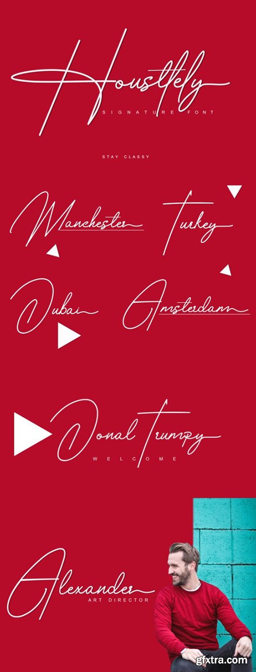 Housttely Signature Font