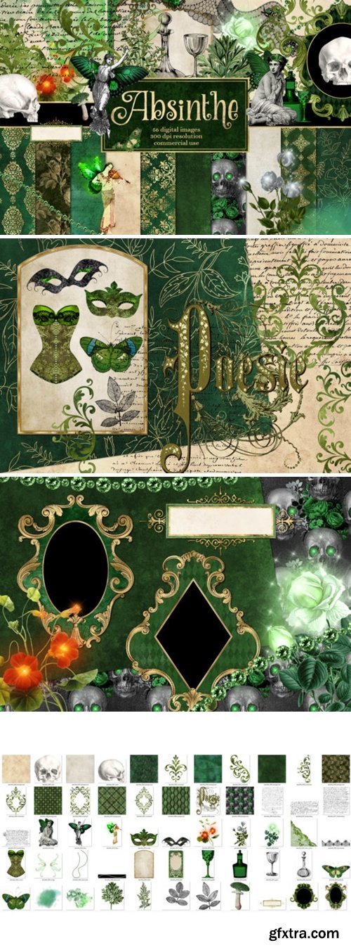 Absinthe Digital Scrapbook Kit 3585777