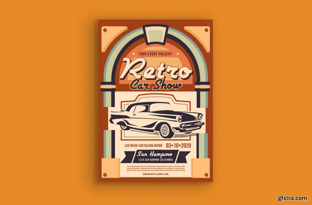 Retro Car Show Poster » GFxtra