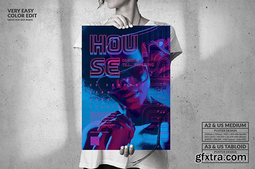 House Lounge Session - Big Music Poster Design