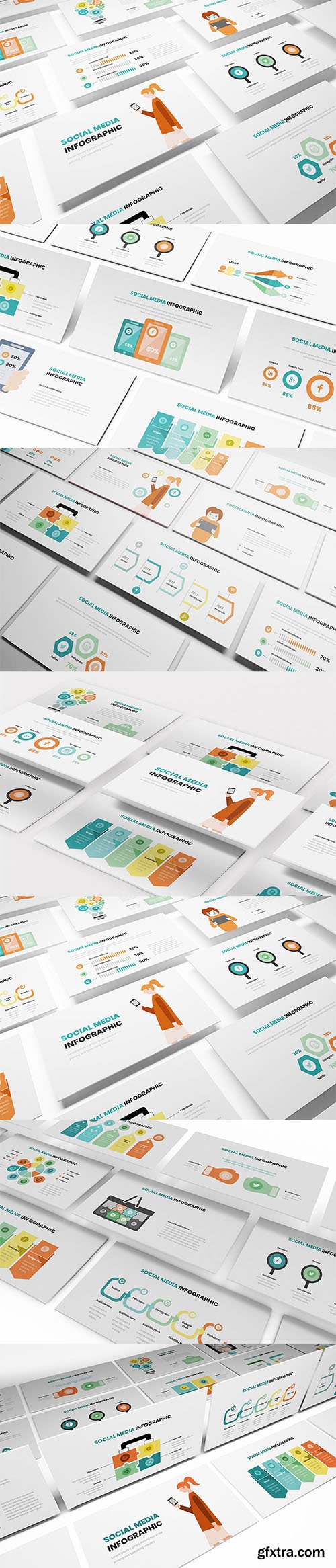 Social Media Infographic Powerpoint, Keynote and Google Slides Template