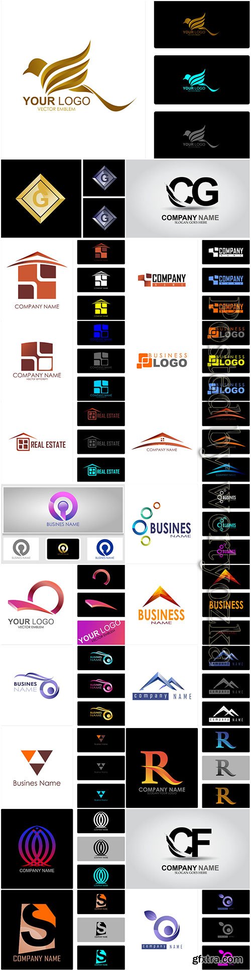 Logos in vector, business icons, emblems, labels # 10