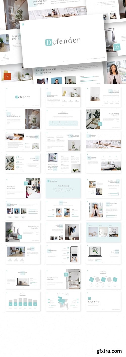 Defender Powerpoint, Keynote and Google Slides Templates