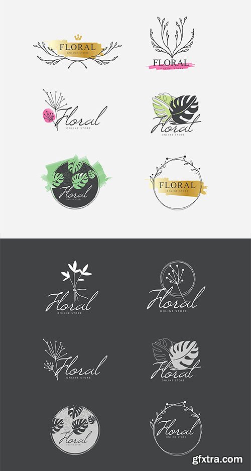Elegant Minimal Floral Logo Collection