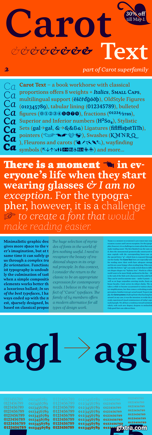 Carot Text Font Family