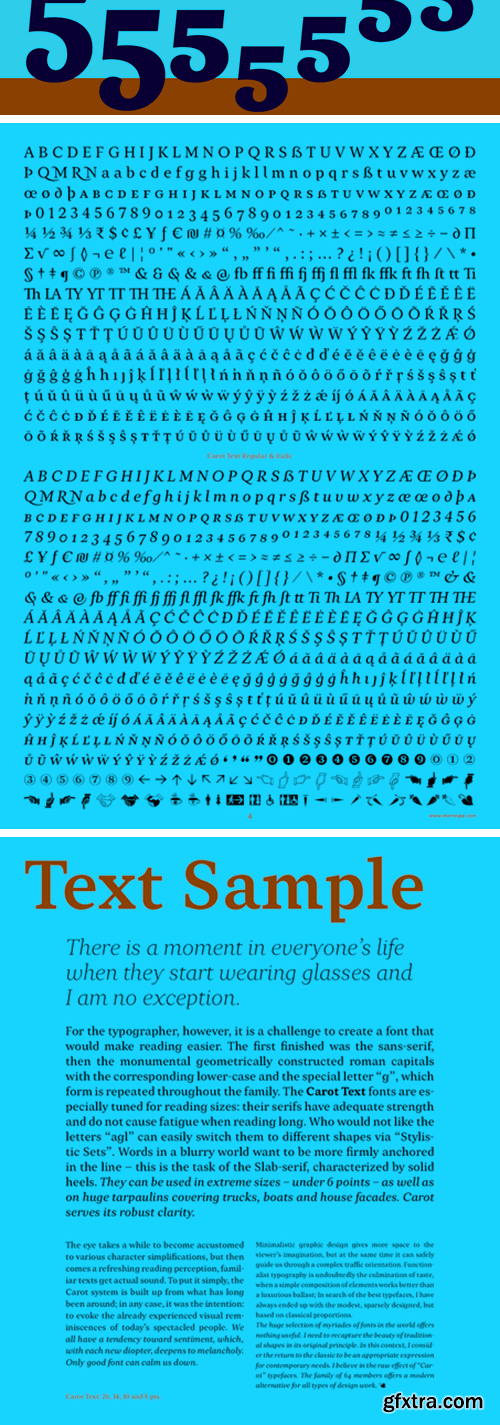 Carot Text Font Family