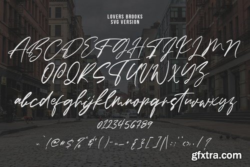 Lovers Brooks SVG Brush Font Free Sans