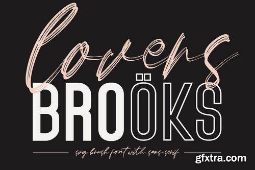 Lovers Brooks SVG Brush Font Free Sans