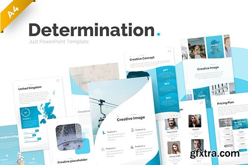 Determination Portrait PowerPoint Template