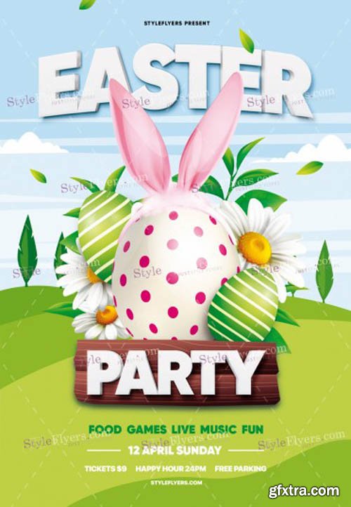 Easter Party V1203 2020 PSD Flyer