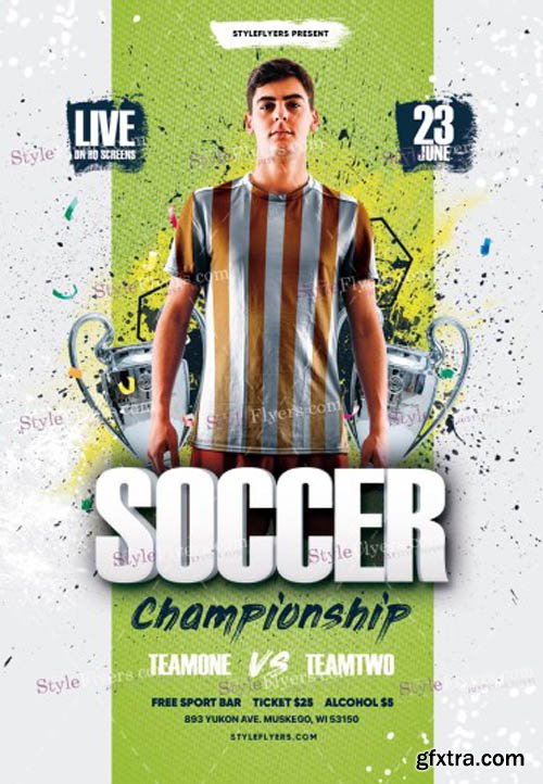 Soccer Championship V1203 2020 PSD Flyer