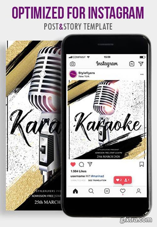 Karaoke V1203 2020 Instagram Story and Banner PSD Template