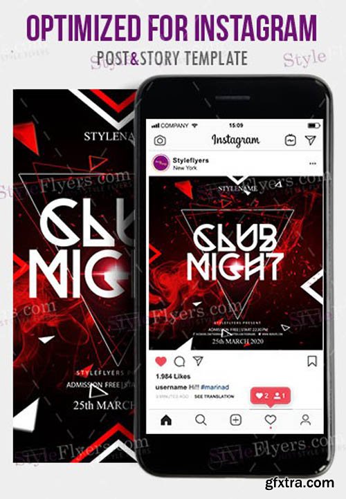 Club Night V1203 2020 Instagram Story and Banner PSD Template