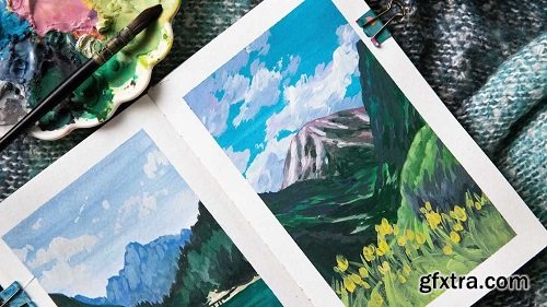 Painting a Gouache Landscape | Step by Step