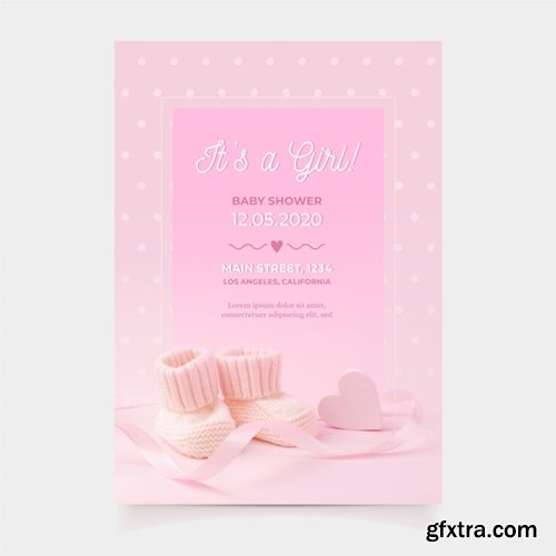 Baby shower invitation template