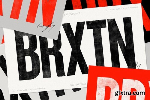 CM - Brixton SVG - Handprinted Typefamily 4664189