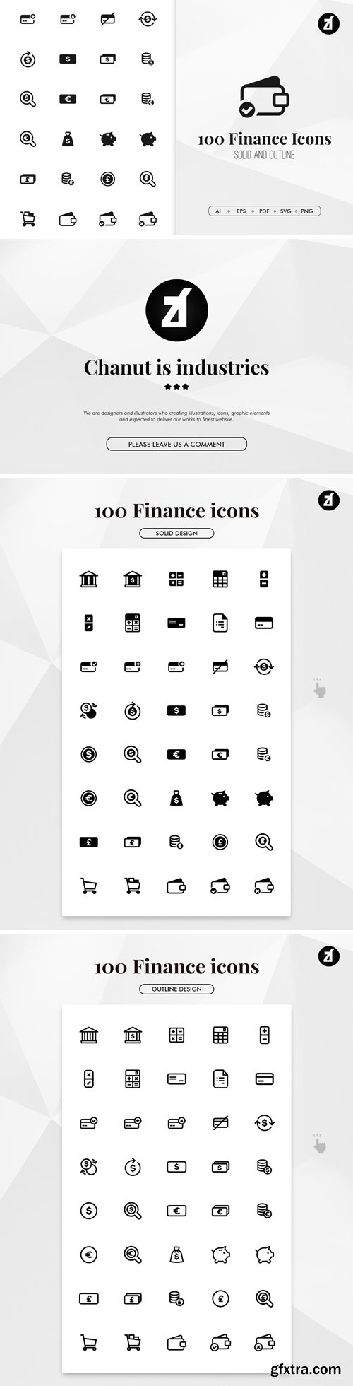 100 Finance minimal icons