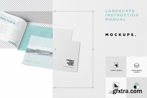 Landscape Instruction Manual & Brochure Mockups