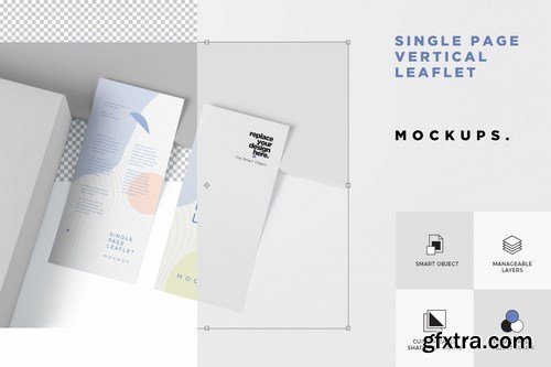 Single Page Vertical Leaflet Mockups
