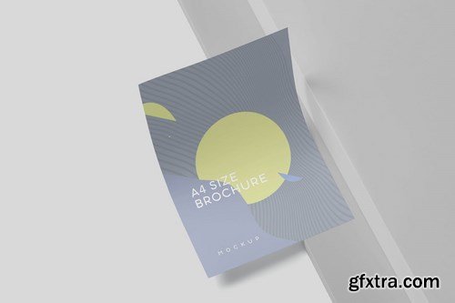 One Page A4 Portrait Brochure Mockups