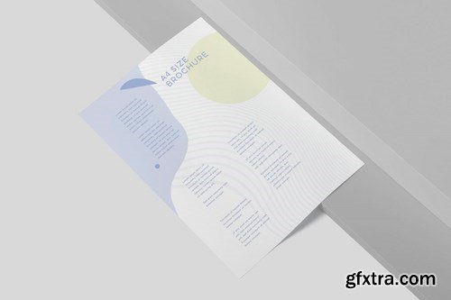 One Page A4 Portrait Brochure Mockups