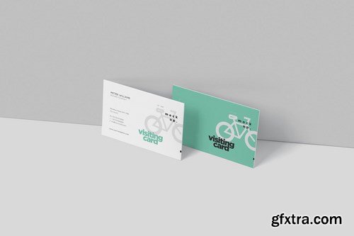 Horizontal Visiting Card Mockup Set