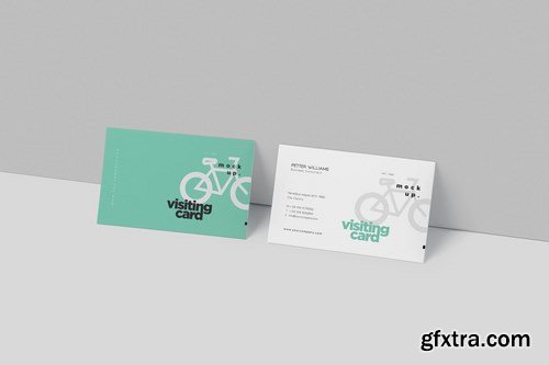 Horizontal Visiting Card Mockup Set