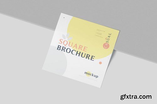 One Page Square Business Brochure Mockups