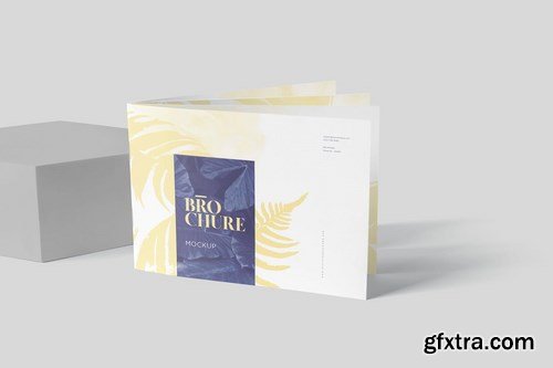 A5 Landscape Brochure Cover & Pages Mockups