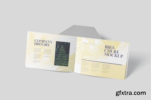 A5 Landscape Brochure Cover & Pages Mockups