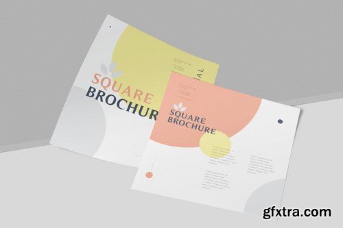 One Page Square Business Brochure Mockups