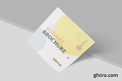 One Page Square Business Brochure Mockups