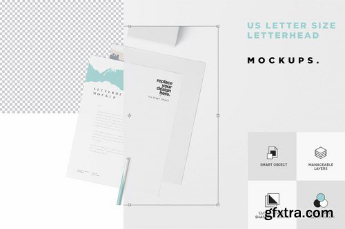 US Letter Size Letterhead Mock-ups