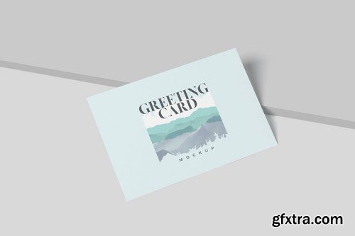 Horizontal Invitation Greeting Card Mockups