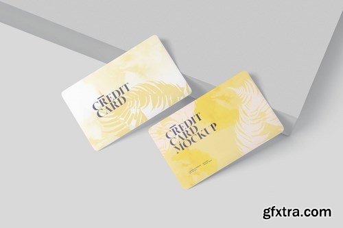 Horizontal Credit Card Mockup Set