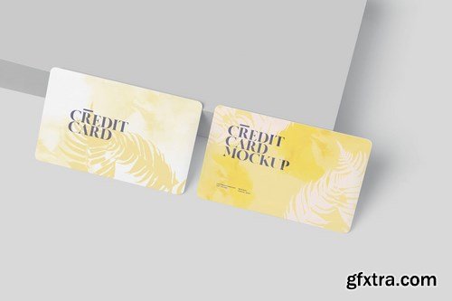 Horizontal Credit Card Mockup Set