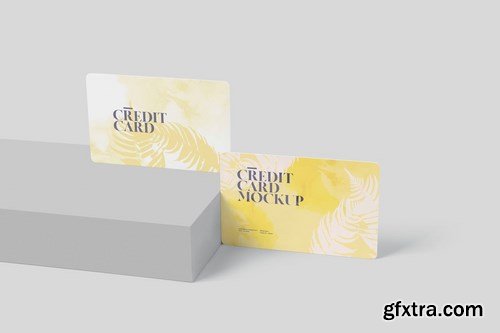 Horizontal Credit Card Mockup Set