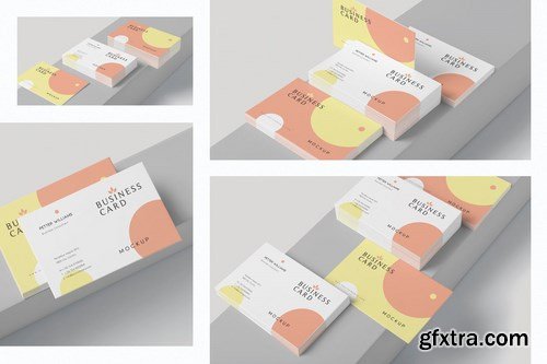 Modern Business Card Stack Mockups