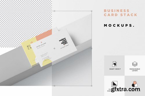 Modern Business Card Stack Mockups