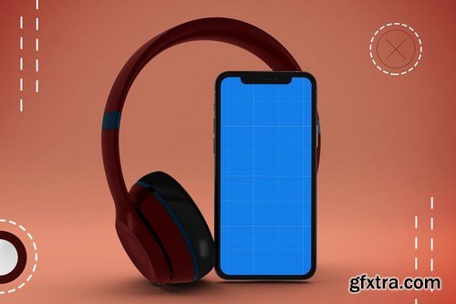 Abstract iPhone Music App Mockup