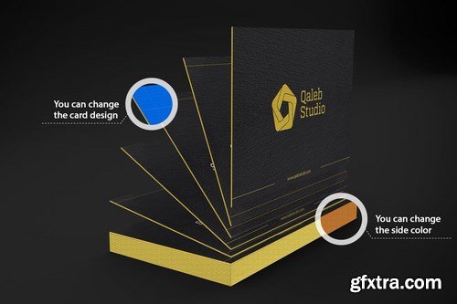 Gold & Dark Business Cards Mockup