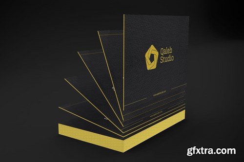 Gold & Dark Business Cards Mockup