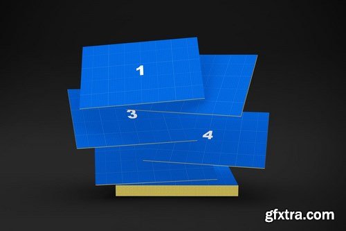 Gold & Dark Business Cards Mockup