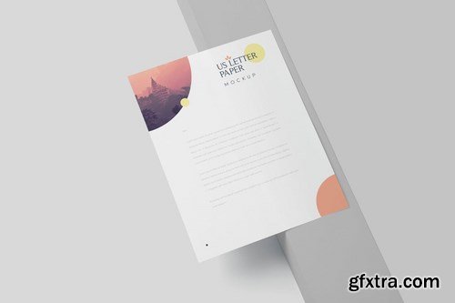 US Letter Stationery Paper Mockups